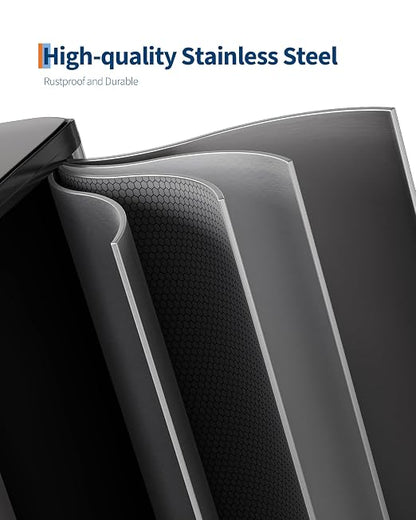 GarveeHome 2 x 10.6 gal Stainless Steel Double Trash Can - Image 3