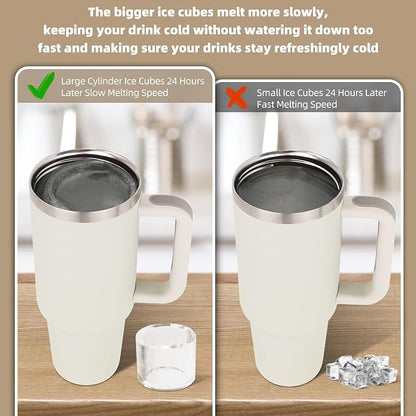 Tcamp Ice Mold for 30-40 oz Tumbler Cup, Silicone Ice Cube Tray - Image 8