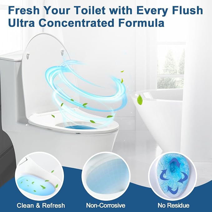 Toilet Bowl Cleaner Tablets Blue Toilet Tank Cleaners, Septic-Safe Hard Water - Image 5