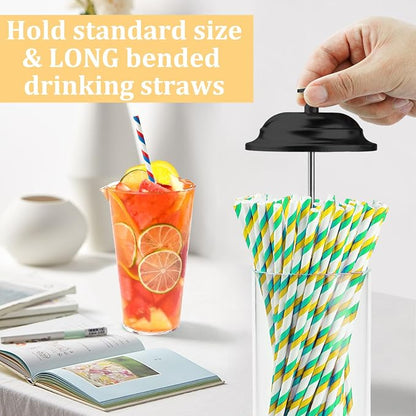 13.5 inch Straw Holder for Standard& Long Bended Size Drinking Straws, Acrylic - Image 2