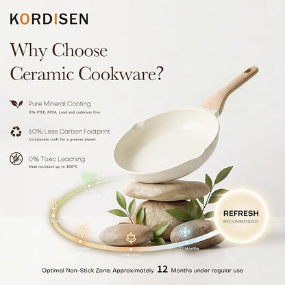 Kordisen Ceramic Nonstick Frying Pan Skillet Set - Image 3