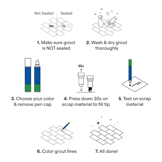 Grout Pen White Tile Grout Paint Marker: Waterproof Tile Grout Colorant and - Image 4
