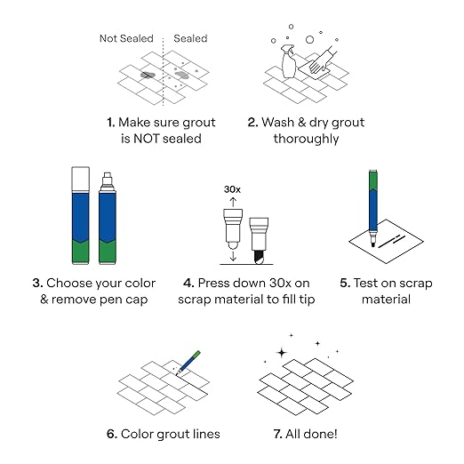 Grout Pen Cream Tile Paint Marker: Waterproof Grout Paint, Tile Grout Colorant - Image 4