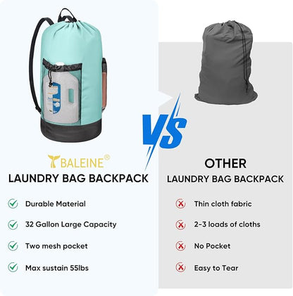 BALEINE 150L Laundry Bag Backpack, 900D Oxford Fabric Large Travel Laundry Bags - Image 4