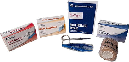 3-Shelf Metal 1st Aid Cabinet Class A, Large Capacity First Aid Wall Mount Medicine Cabinet, Secure Metal Med Box with Easy Access, Exceeds OSHA/ANSI Z308.1 2015, Over 900 Pieces