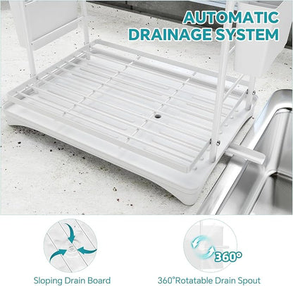 Simple Trending Dish Drying Rack, 2-Tier Dish Rack - Image 7