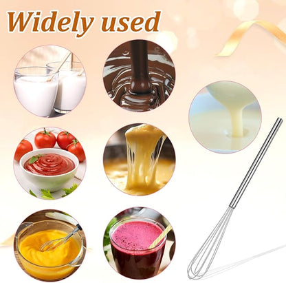 2 Pcs Mini Whisks Set, Stainless Steel Whisk Tiny Egg Whisk, Espresso Matcha - Image 7