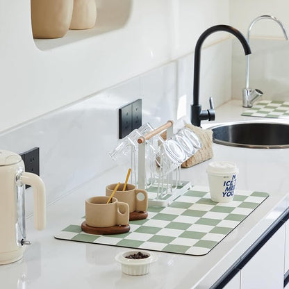 Ohocut Checkered Dish Drying Mat by Ohocut