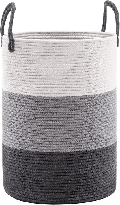 YOUDENOVA Woven Rope Laundry Hamper Basket, 58L Tall Luandry Basket, Baby - Image 4