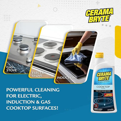 Cerama Bryte Removes Tough Stains Cooktop and Stove Top Cleaner - Image 2