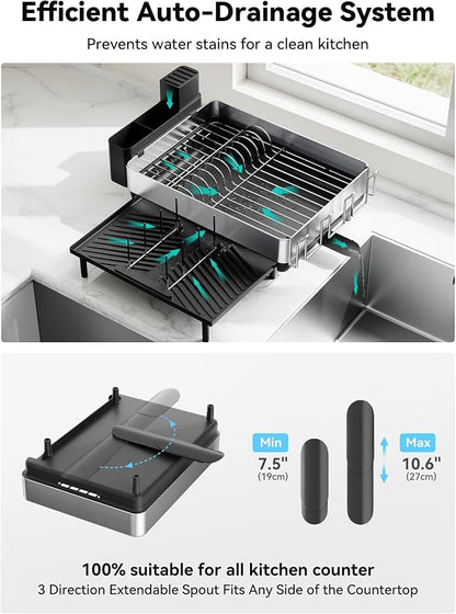 SUNLY Large Dish Drying Rack, Expandable Dish Racks - Image 6