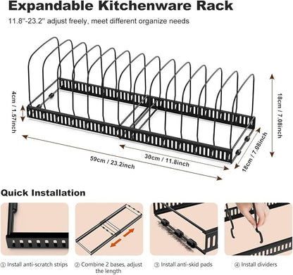 Housolution 2 Pack Baking and Cookie Sheet Organizer, Bakeware Tray Muffin Pan - Image 5