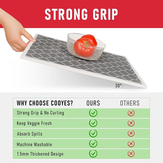 Cooyes 2 in 1 Refrigerator Liners & Fresh mats - Image 3