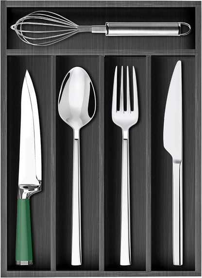 Small Silverware Organizer Utensil Tray 13"x9" Kitchen Drawer Organizers and by Ayiaren
