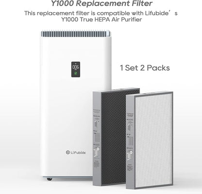 Y1000 Air Purifier Replacement Filter, 2-in-1 H13 True HEPA and High-Efficiency - Image 2