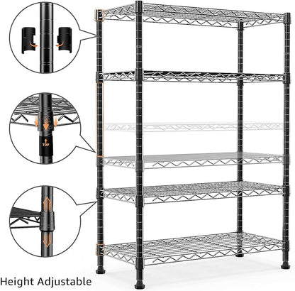 1000 lbs Storage Shelving Steel Heavy Duty 4-Tier Utility Shelving Unit Steel - Image 5