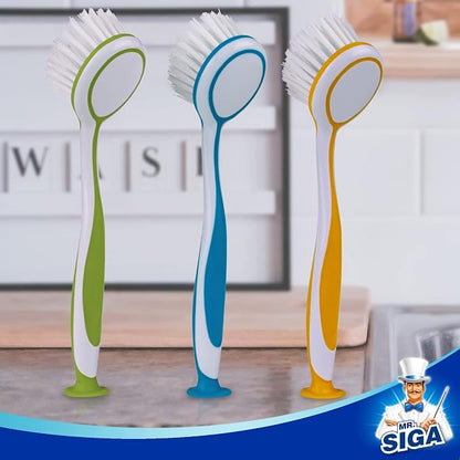 MR.SIGA Round Dish Brush, Size: Dia 5.5 x 25cm - Image 8