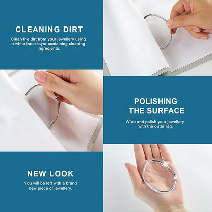 Phinus 3PCS Jewelry Cleaning Cloth, 100% Cotton Jewelry Cloth Polishing - Image 4