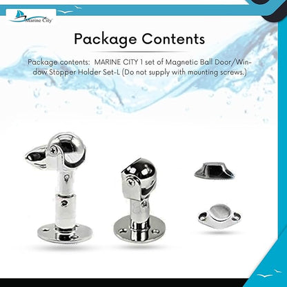 MARINE CITY Magnetic Ball Door Window Stopper Set, 316 Stainless Steel - Image 7