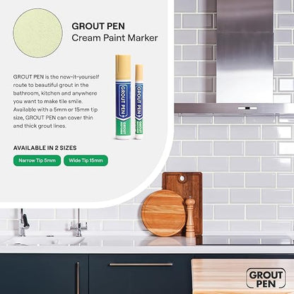 Grout Pen Cream Tile Paint Marker: Waterproof Grout Paint, Tile Grout Colorant - Image 7