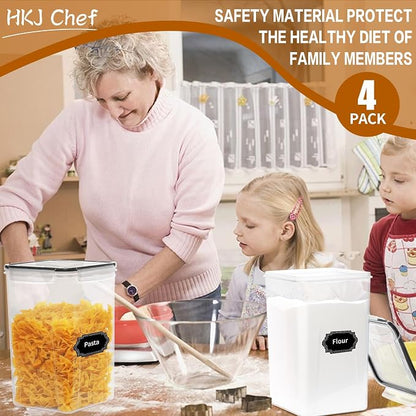 HKJ Chef 4 Pack Extra Large Airtight Food Storage Containers - Image 7