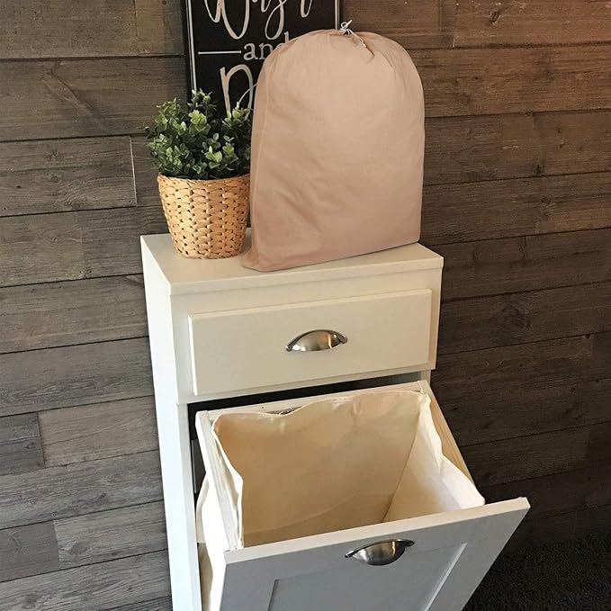 Urban Villa Laundry Bag Canvas|Dirty Clothes Travel Laundry Bag|Machine Washable|Reusable College Hostel Hamper Liner Bag for Garments Delicates Drawstring Closure 1 Pack Taupe Color|Size 28X36 Inches