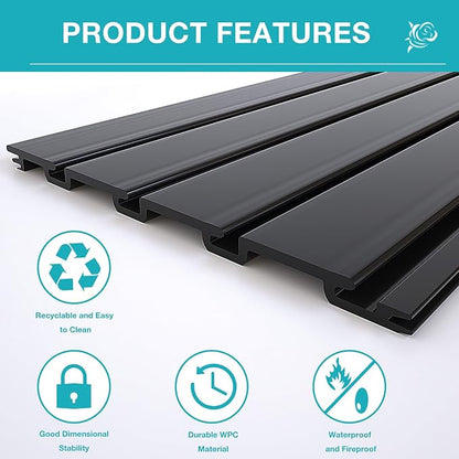 NeatiEase Slatwall Panel Wall Storage Systems, 4 x 8ft Slat Wall Paneling - Image 2