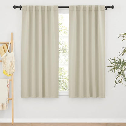 RYB HOME Blackout Curtains for Living Room, Back Tab & Rod Pocket Top by RYBHOME