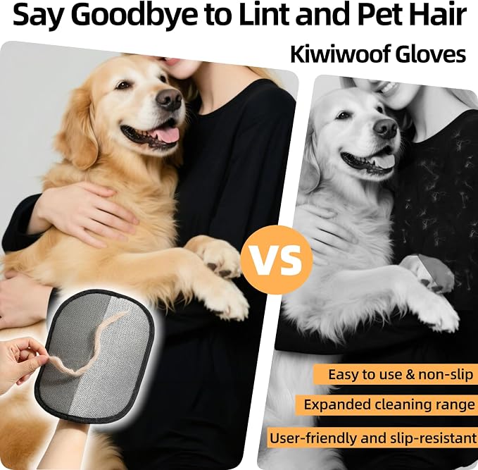 2Pcs Electrostatic Pet Hair Removal Gloves - Image 2