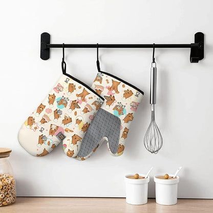 Capybara Gifts for Women, Funny Capybara Oven Mitt & Pot Holder Set, Heat - Image 6