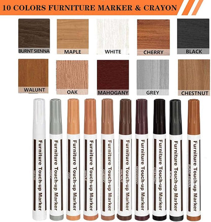 Furniture Markers Touch Up, Lifreer 21 Pcs Wood Filler Floor Scratch Repair Kits - Image 3