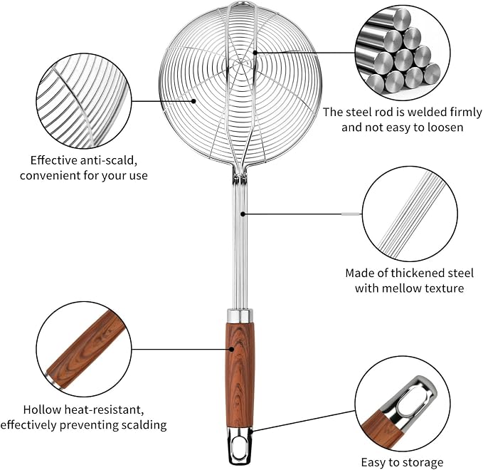 ChefBee 5.3" Spider Strainer Skimmer Spoon - Image 3
