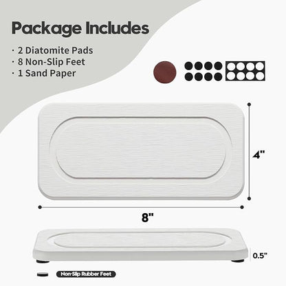 2Pack Water Absorbing Stone Tray - Image 4