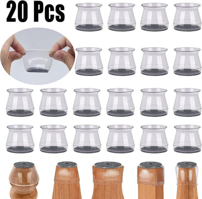 BUMACO 20Pcs Chair Leg Floor Protectors Chair Leg Protectors - Image 4