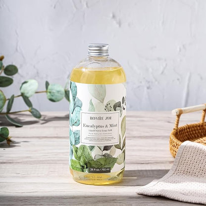 ROMIIE ZOI Liquid Hand Soap Refills, Eucalyptus & Mint, Gentle & Moisturizing - Image 3