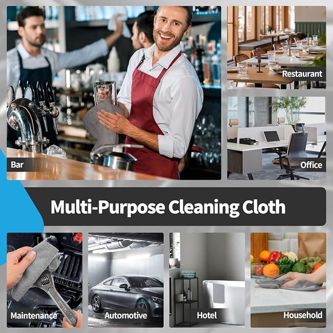 FIXSMITH Microfiber Cleaning Cloth -Pack of 12, Highly Absorbent Cleaning Rags - Image 7