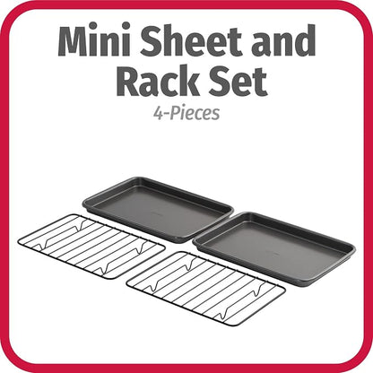 GoodCook Set of 2 Nonstick Steel 9" x 6" Toaster Oven Mini Baking Sheets - Image 2
