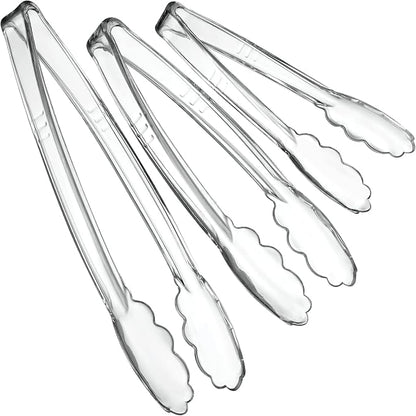 PlasticPro Clear Serving Tongs Combo Set by PLASTICPRO