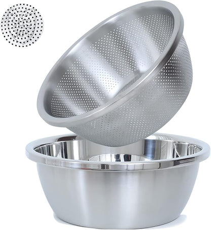 304 Stainless Steel Microporous Colander, 2QT Large Capacity by Paoli
