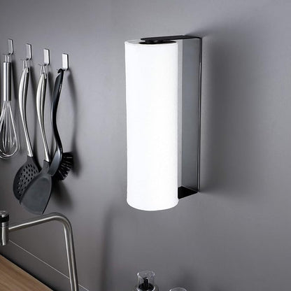 ZUNTO Black Paper Towel Holder Under Cabinet, Stainless Steel Kitchen Towel - Image 3