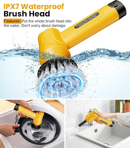 qimedo 5000mAh Battery Electric Spin Scrubber Q4, Handheld Scrubber - Image 6
