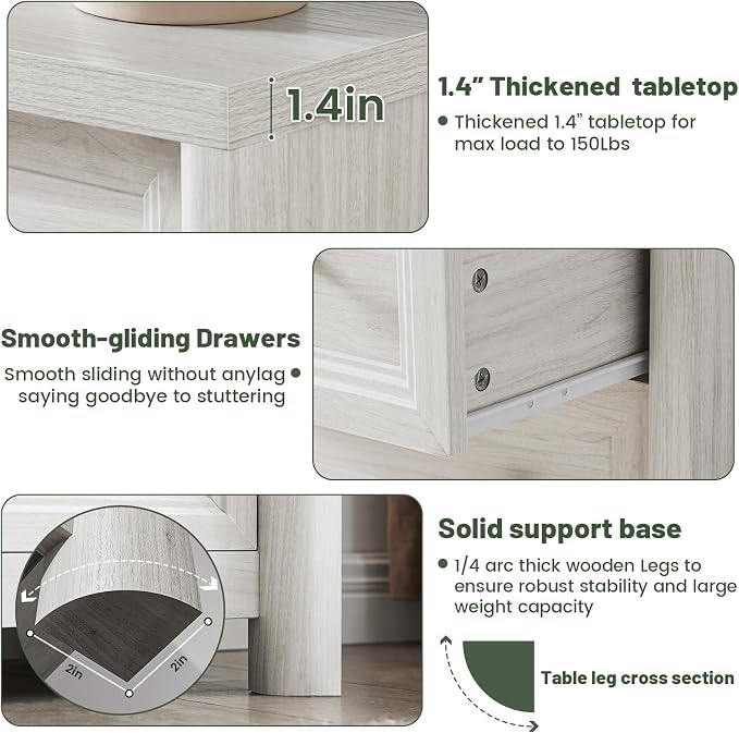 Farmhouse 6 Drawers Dresser for Bedroom, Metal Handle, Storage Closet Dressers - Image 8