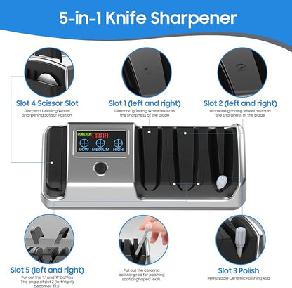 5-in-1 Electric Knife Sharpener - Image 2