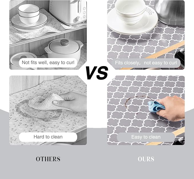 Glotoch Shelf Liners for Kitchen Cabinets 17.5x360 Inch Non Adhesive Drawer - Image 2