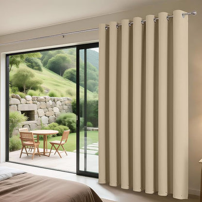 Joydeco Blackout Patio Sliding Door Curtains 84 Inches Long, Grommet Privacy - Image 3