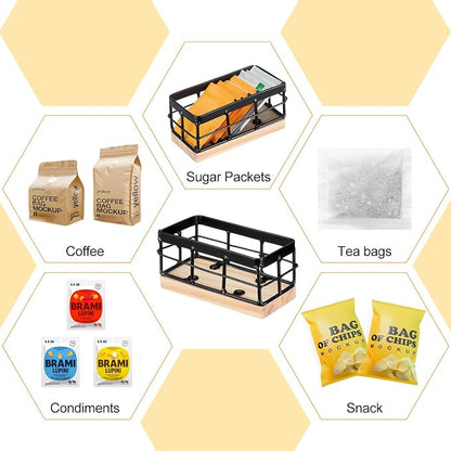Blulu Sugar Packet Basket Iron Sugar Organizer - Image 4