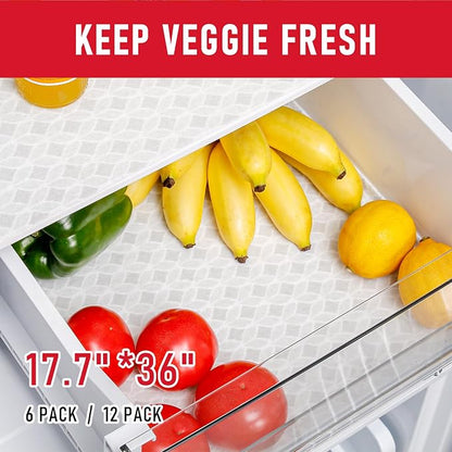 Cooyes 12 Pack Large Refrigerator Liners 17.7" x 36", Absorbent Strong Grip - Image 8
