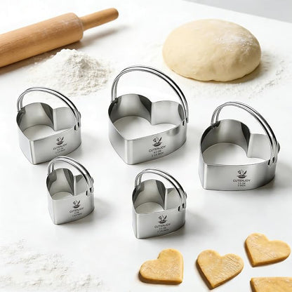 Heart Cookie Cutters, 5 Piece Biscuit Cutters - Image 8