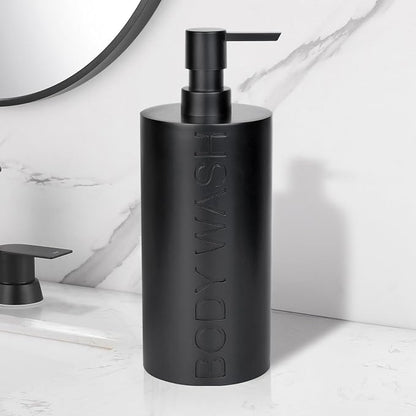 Matte Black Body Wash Dispenser Luxurious Refillable Pump Bottle - Image 9