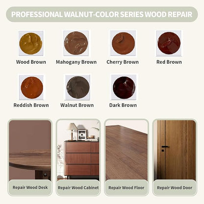 Wood Repair Kit, Wood Scratch Repair, Floor Discoloration Stain Paint - Image 2